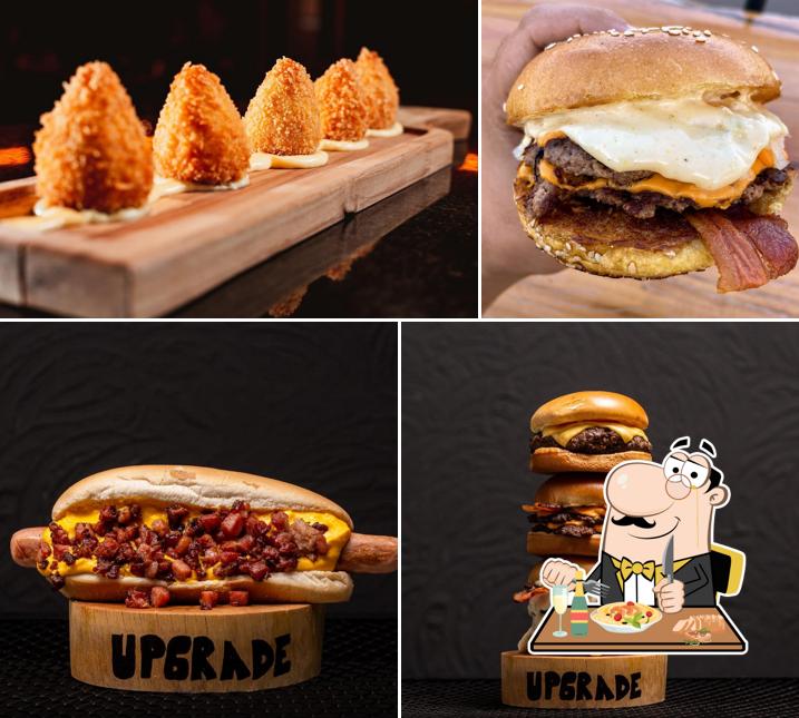 Platos en Upgrade Burger