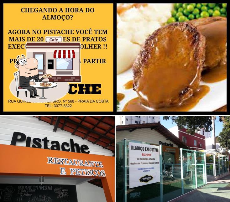 Entre diversos coisas, exterior e comida podem ser encontrados no Pistache