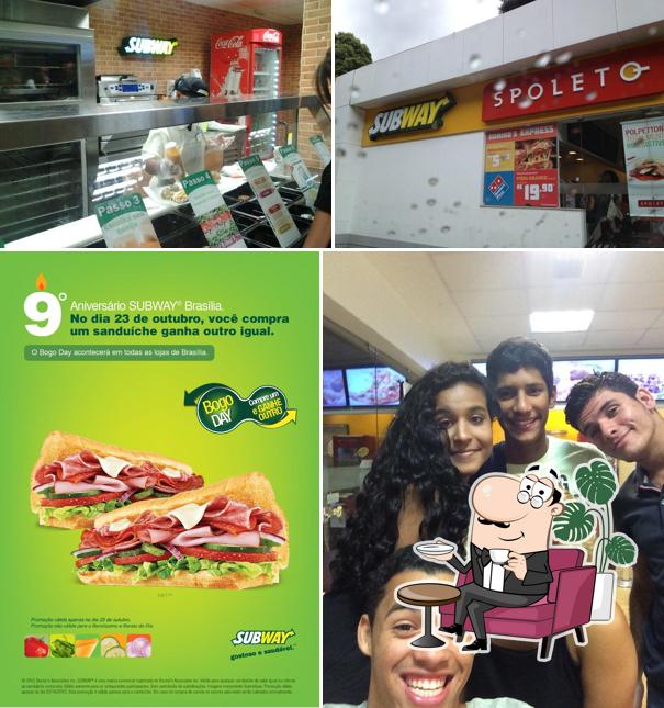 O interior do Subway 307 Sul