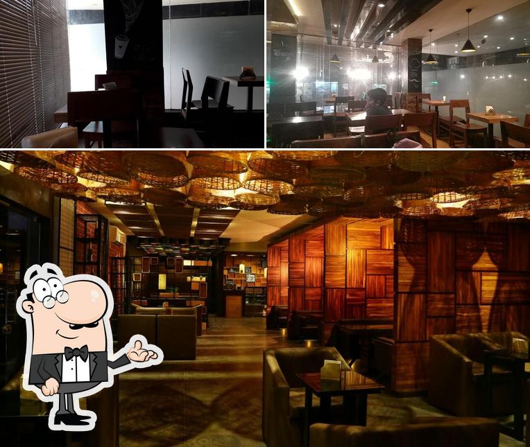 Take a seat at one of the tables at Crumbz