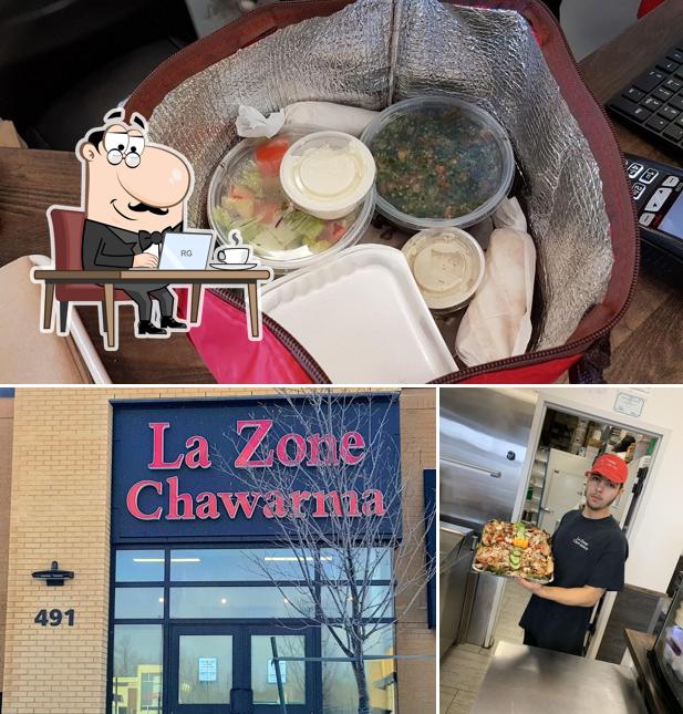 L'intérieur de La Zone Chawarma