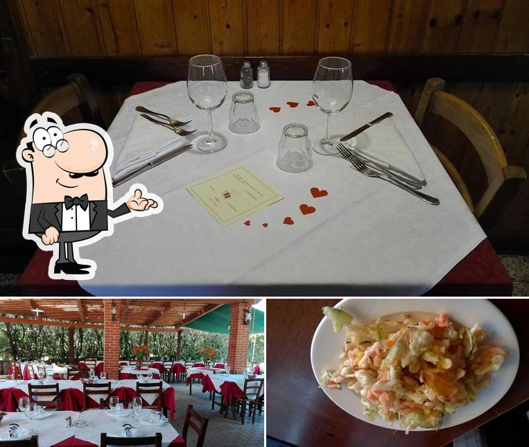 Mira las fotografías donde puedes ver interior y comida en Antica Osteria Meati