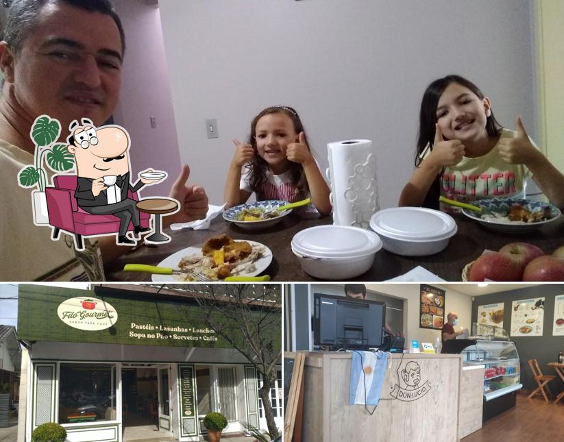 Confira a imagem apresentando interior e mesa de jantar a Don Lucio Argentina