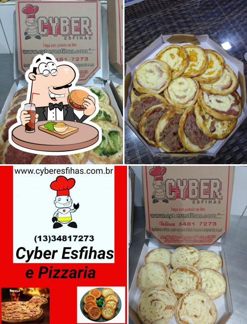 Os hambúrgueres do Cyber Esfihas & Pizzas irão satisfazer diferentes gostos