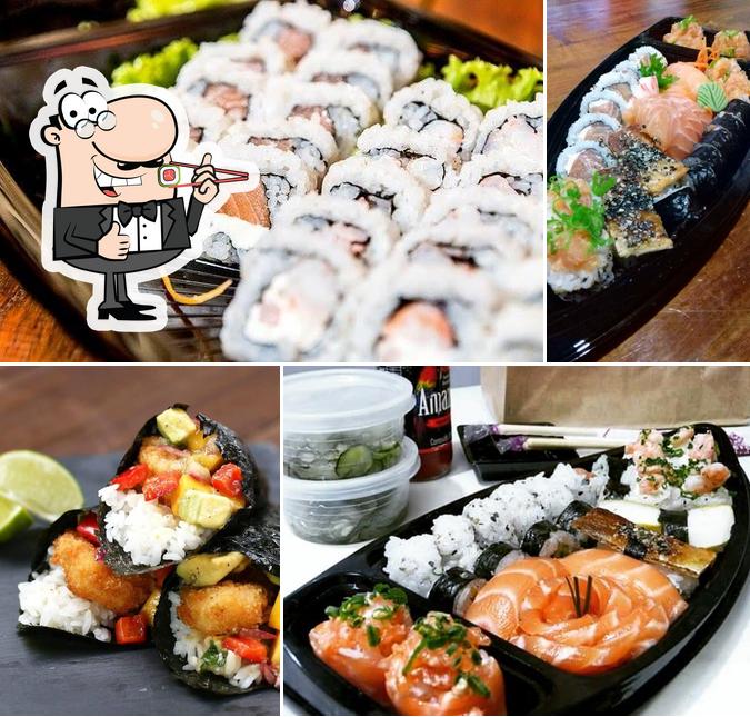 Escolha diferentes opções de sushi