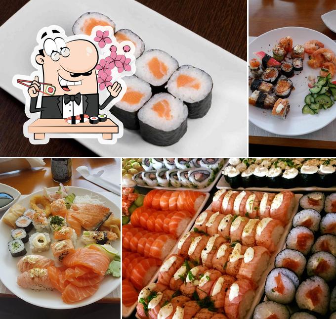 Prove diferentes opções de sushi