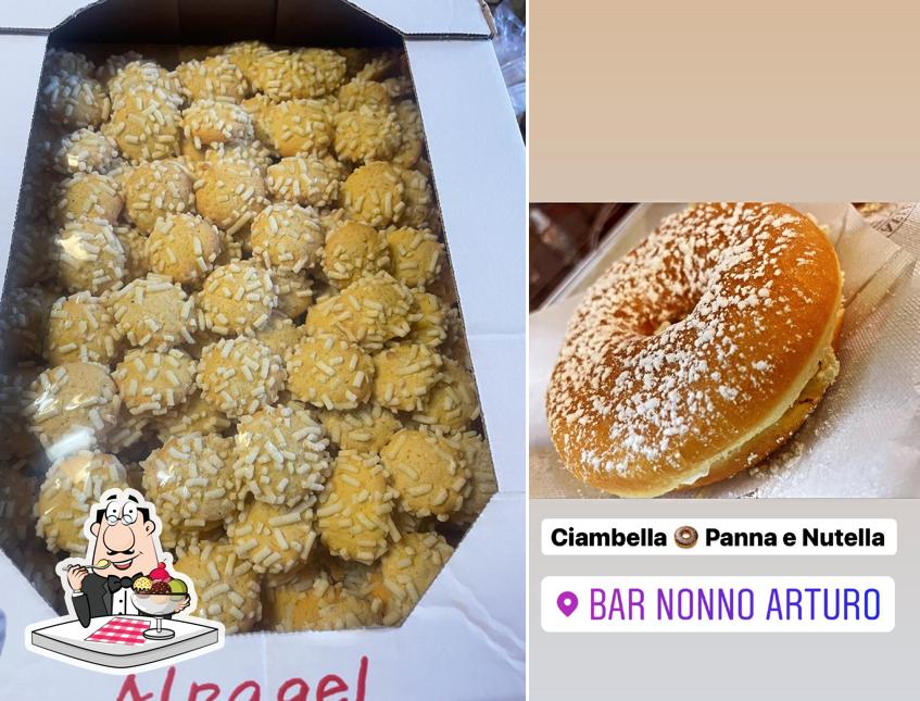 Bar Nonno Arturo serve un'ampia selezione di dolci