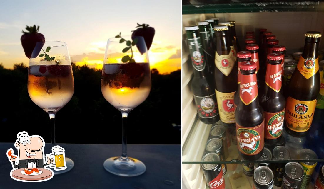 Puoi prenderti un rinfrescante bicchiere di birra chiara o scura