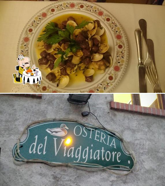 Еда в "Osteria del Viaggiatore"