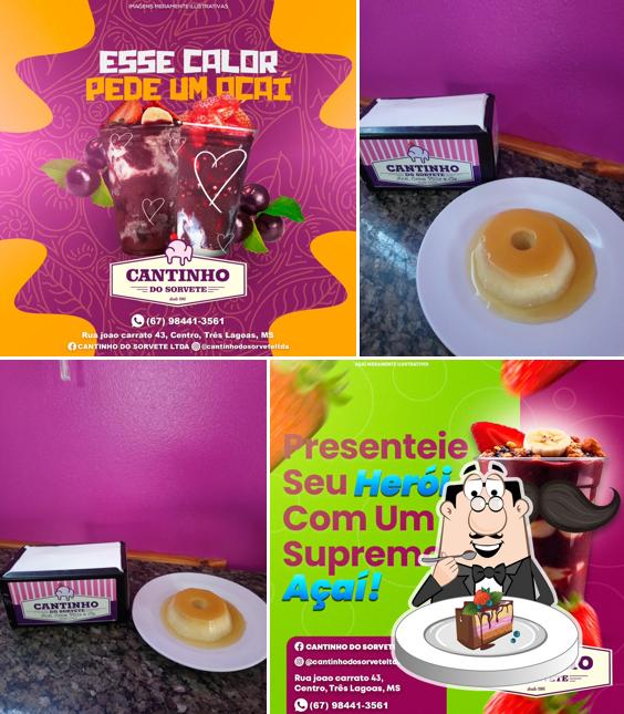 Bolo de chocolate em Cantinho do Sorvete