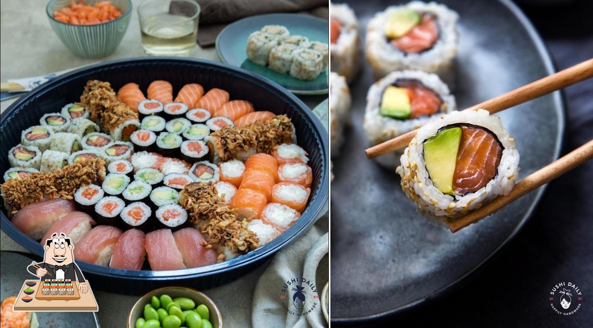 Scegli le diverse opzioni di sushi