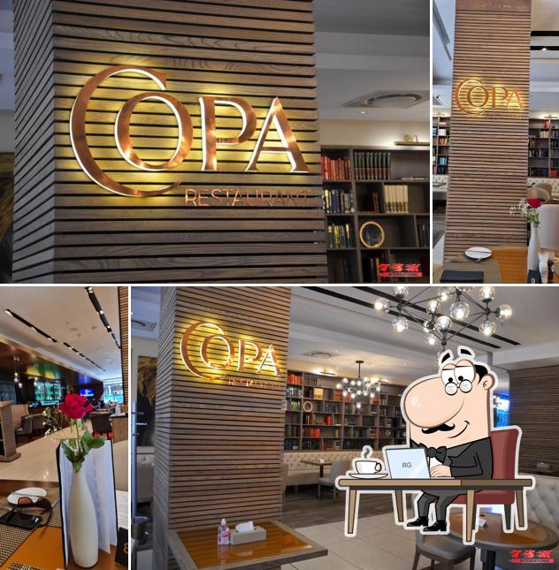 The interior of COPA Restaurant