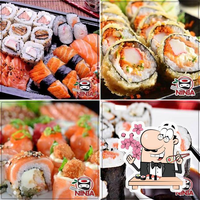 Peça diferentes opções de sushi