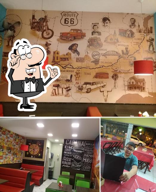 O interior do Pizzaria Saborella