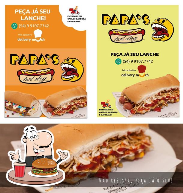 Consiga um hambúrguer no Papa's Hot Dog