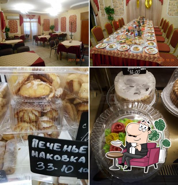 The picture of Rosinka’s interior and food