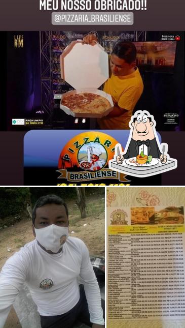 Comida em Pizzaria Brasiliense