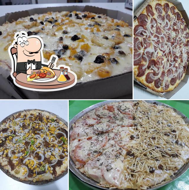 Consiga pizza no Pizzaria Brasil