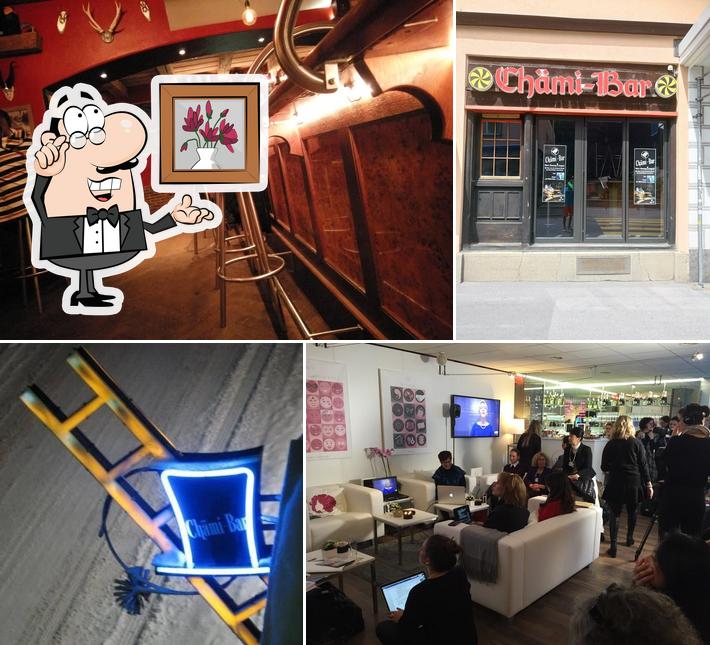 Dai un'occhiata agli interni di Chämi Bar