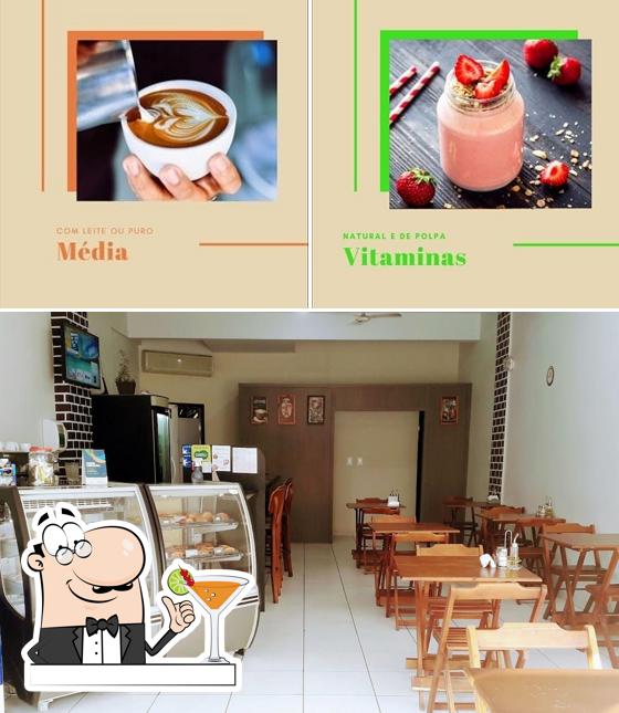 A imagem da bebida e interior no Sabor & Mate