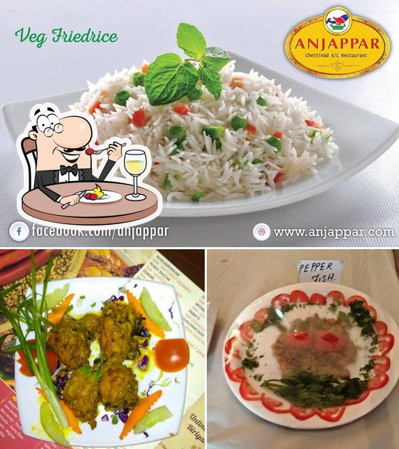 Meals at Anjappar Chettinad Restaurant R K Salai