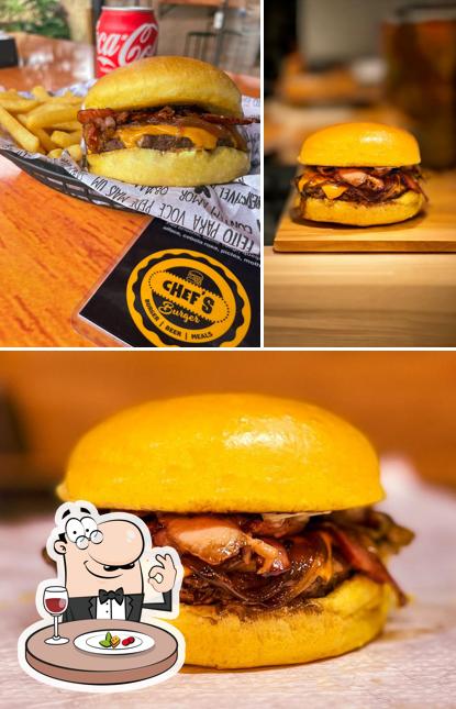 Sanduíche de carne de porco desfiada em Chef´s Burger