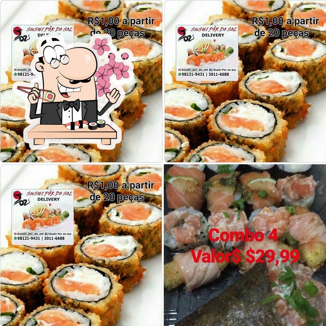 Experimente diferentes opções de sushi