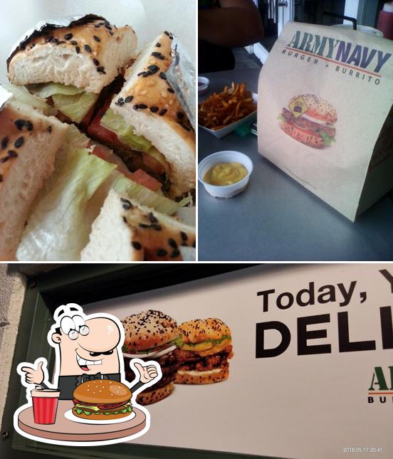 Try out a burger at ArmyNavy Burger + Burrito