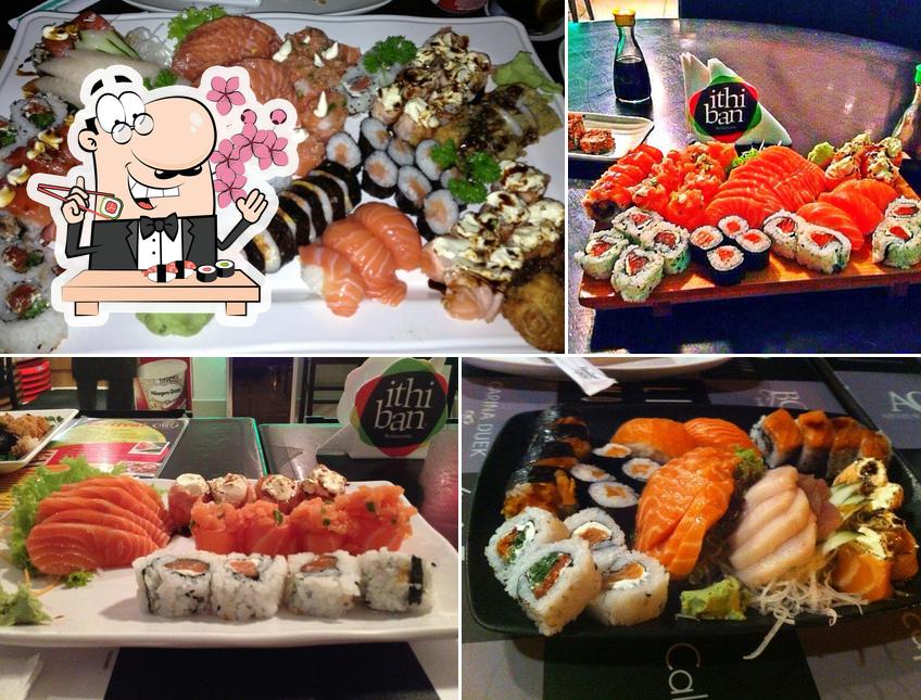 Escolha diferentes opções de sushi