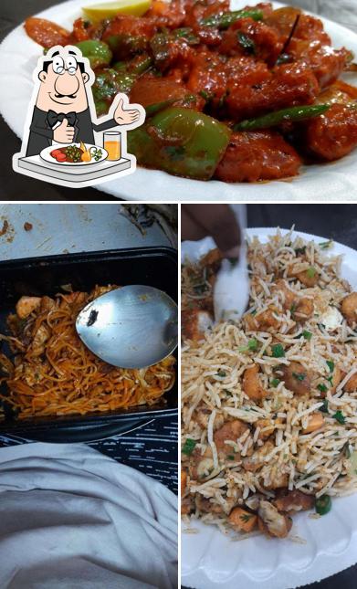 Meals at Nikhil's Biryani House and shawarma