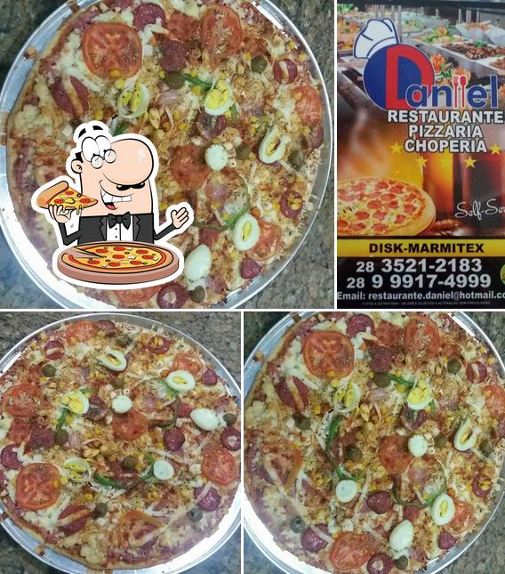 Escolha pizza no Daniel Restaurante