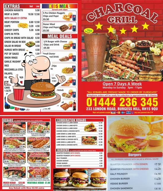 Charcoal Grill in Burgess Hill Restaurant menu and reviews