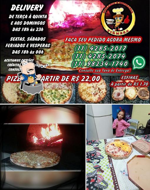 Comida em Pizzaria Firmeza