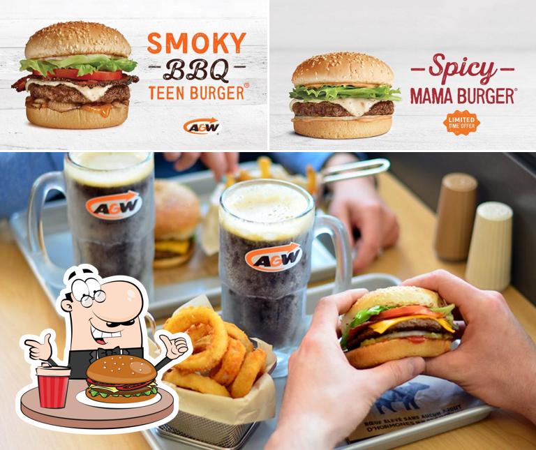 Get a burger at A&W Canada