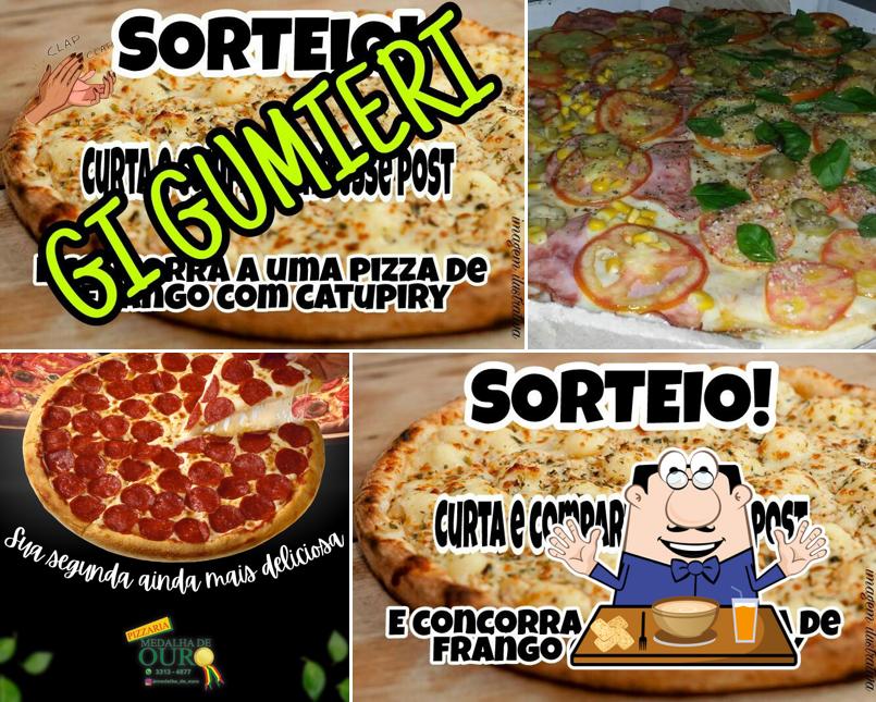 Comida em Disk Pizza Medalha de Ouro