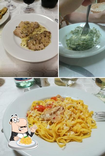 Spaghetti à la carbonara à Pizzeria Rosticceria La Fojetta