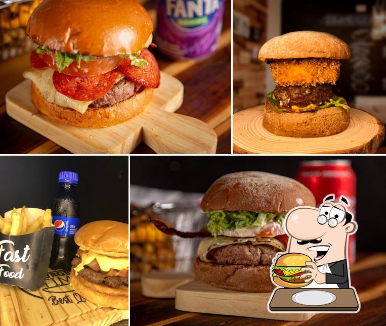Consiga um hambúrguer no Rock Burguer