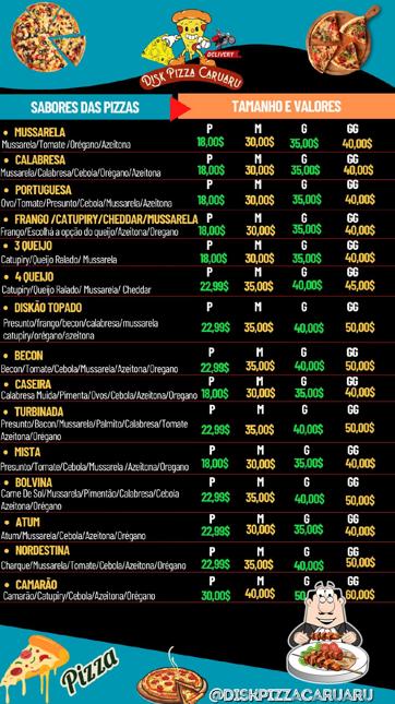 Comida em Disk Pizza Caruaru