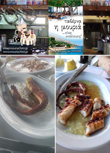 Food at Mouria Taverna, Vrontados, Chios