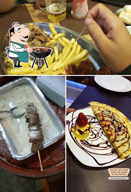 Prove pratos de carne no Restaurante e Creperia Vida's Crepe e Cia