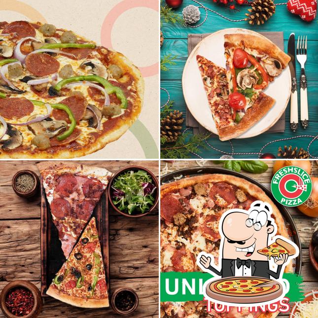 A Freshslice Pizza, vous pouvez déguster des pizzas