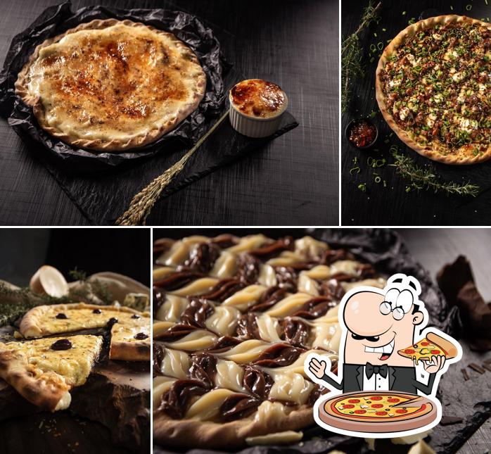 Escolha diferentes estilos de pizza