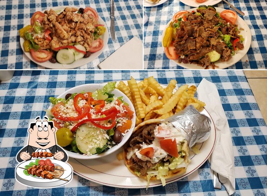 Comida en Papa's Greek family restaurant, Papas pizza