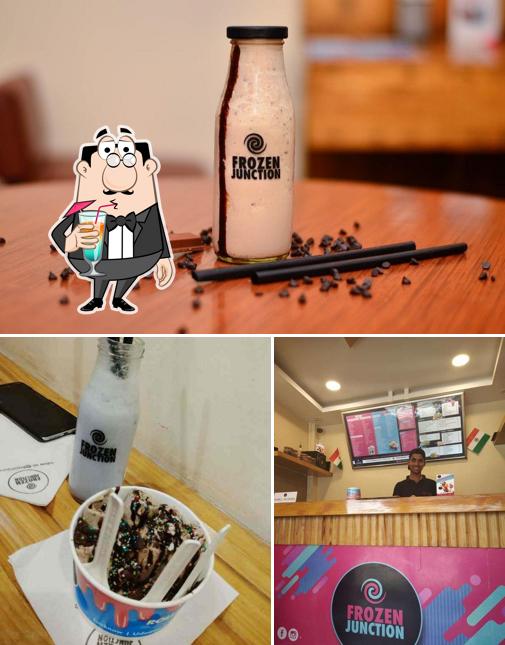 The photo of Frozen Junction’s drink and interior