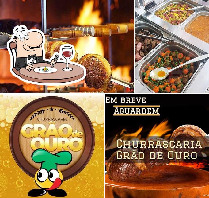 Comida em Churrascaria Grão de Ouro