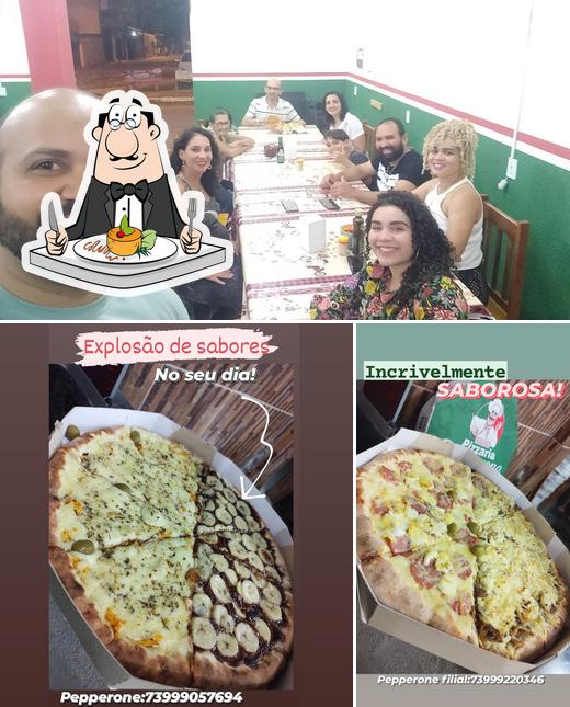 Entre diferentes coisas, comida e interior podem ser encontrados no PIZZARIA PEPPERONE