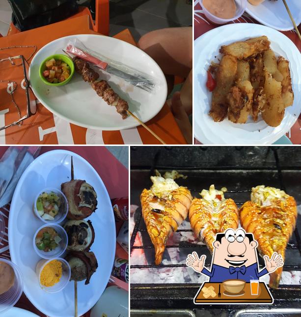 Comida em Espetinho da praia Intermares