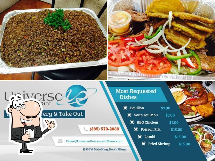 Look at the image of Universe Restaurant: Haitian Take Out