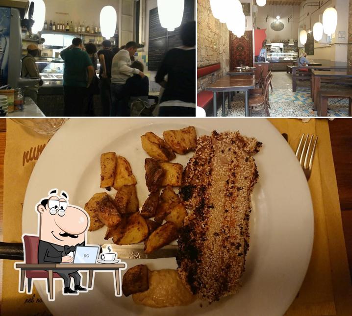 Dai un’occhiata alla foto che mostra la interni e cibo di Numeroundici