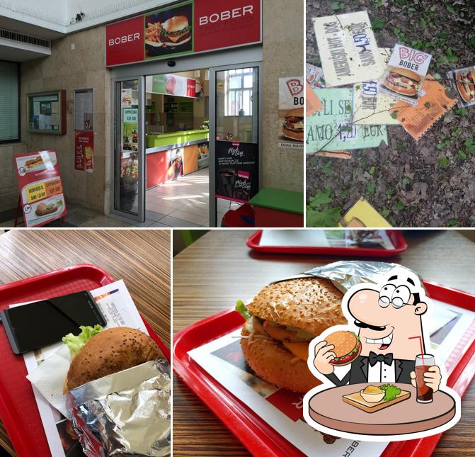 Ordina un hamburger a Okrepčevalnica bober